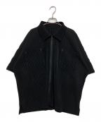 HOMME PLISSE ISSEY MIYAKEオム プリッセ イッセイ ミヤケ）の古着「FLIPバックビッグポケットシャツ HP31JJ172」｜ブラック