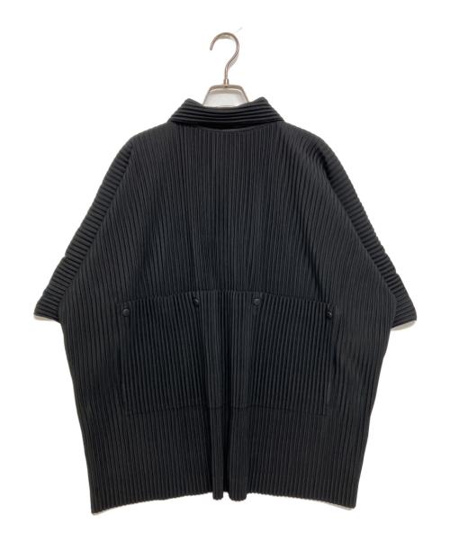 HOMME PLISSE ISSEY MIYAKE（オム プリッセ イッセイ ミヤケ）HOMME PLISSE ISSEY MIYAKE (オム プリッセ イッセイ ミヤケ) FLIPバックビッグポケットシャツ HP31JJ172 ブラック サイズ:SIZE3の古着・服飾アイテム