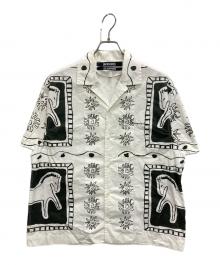 jacquemus（ジャックムス）の古着「La chemise Jean/プリントボーリングシャツ」｜ホワイト×ブラック