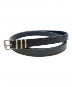 ANN DEMEULEMEESTERアンドゥムルメステール）の古着「ADEA 1.5 CM BELT SILKY MATT LEATHER　2501-W-BE12-LT167-099」｜ブラック