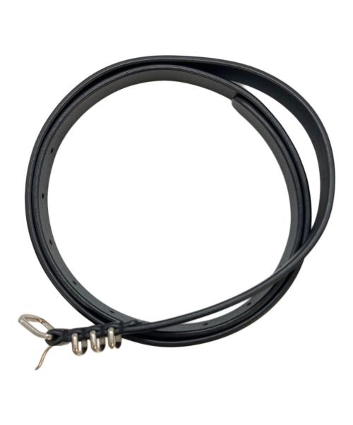 ANN DEMEULEMEESTER（アンドゥムルメステール）ANN DEMEULEMEESTER (アンドゥムルメステール) ADEA 1.5 CM BELT SILKY MATT LEATHER　2501-W-BE12-LT167-099 ブラック サイズ:SIZE90の古着・服飾アイテム
