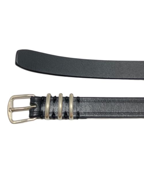 ANN DEMEULEMEESTER（アンドゥムルメステール）ANN DEMEULEMEESTER (アンドゥムルメステール) ADEA 1.5 CM BELT SILKY MATT LEATHER　2501-W-BE12-LT167-099 ブラック サイズ:SIZE90の古着・服飾アイテム