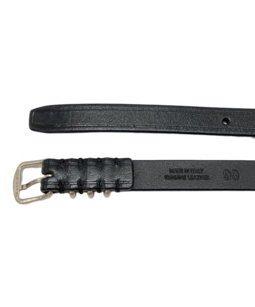 ANN DEMEULEMEESTER（アンドゥムルメステール）ANN DEMEULEMEESTER (アンドゥムルメステール) ADEA 1.5 CM BELT SILKY MATT LEATHER　2501-W-BE12-LT167-099 ブラック サイズ:SIZE90の古着・服飾アイテム