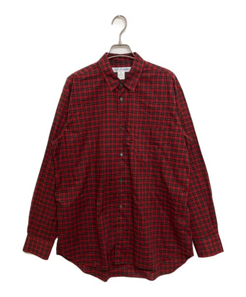 COMME des GARCONS SHIRT（コムデギャルソンシャツ）COMME des GARCONS SHIRT (コムデギャルソンシャツ) コットンタータンチェックレギュラーカラーシャツ　FP-B070 レッド サイズ:SIZE Mの古着・服飾アイテム