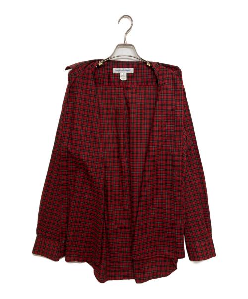 COMME des GARCONS SHIRT（コムデギャルソンシャツ）COMME des GARCONS SHIRT (コムデギャルソンシャツ) コットンタータンチェックレギュラーカラーシャツ　FP-B070 レッド サイズ:SIZE Mの古着・服飾アイテム