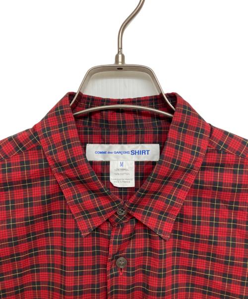 COMME des GARCONS SHIRT（コムデギャルソンシャツ）COMME des GARCONS SHIRT (コムデギャルソンシャツ) コットンタータンチェックレギュラーカラーシャツ　FP-B070 レッド サイズ:SIZE Mの古着・服飾アイテム