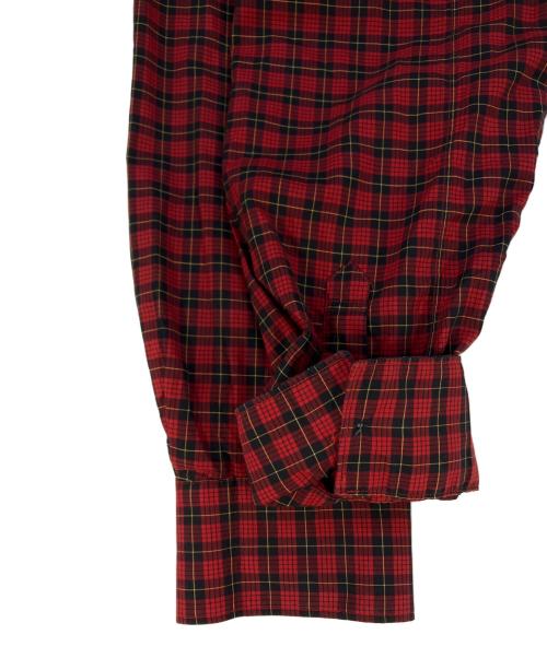 COMME des GARCONS SHIRT（コムデギャルソンシャツ）COMME des GARCONS SHIRT (コムデギャルソンシャツ) コットンタータンチェックレギュラーカラーシャツ　FP-B070 レッド サイズ:SIZE Mの古着・服飾アイテム