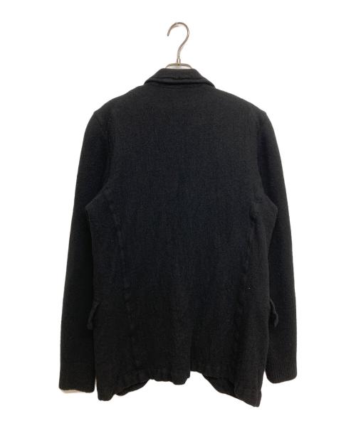 COMME des GARCONS SHIRT（コムデギャルソンシャツ）COMME des GARCONS SHIRT wool nylon thin serge garment treated/ウール縮絨 袖ニット 4ボタン ジャケット　FN-J505 ブラック サイズ:SIZE Mの古着・服飾アイテム