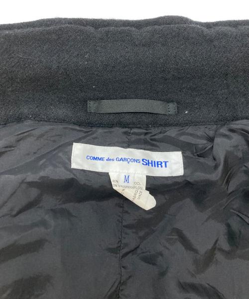 COMME des GARCONS SHIRT（コムデギャルソンシャツ）COMME des GARCONS SHIRT wool nylon thin serge garment treated/ウール縮絨 袖ニット 4ボタン ジャケット　FN-J505 ブラック サイズ:SIZE Mの古着・服飾アイテム