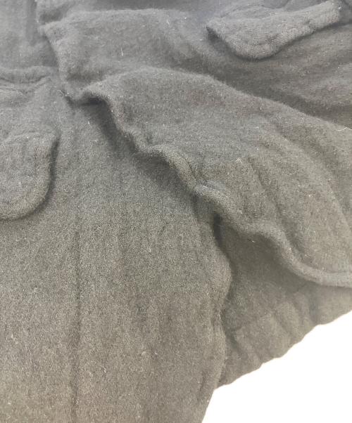 COMME des GARCONS SHIRT（コムデギャルソンシャツ）COMME des GARCONS SHIRT wool nylon thin serge garment treated/ウール縮絨 袖ニット 4ボタン ジャケット　FN-J505 ブラック サイズ:SIZE Mの古着・服飾アイテム