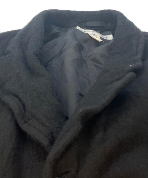 COMME des GARCONS SHIRT（コムデギャルソンシャツ）COMME des GARCONS SHIRT wool nylon thin serge garment treated/ウール縮絨 袖ニット 4ボタン ジャケット　FN-J505 ブラック サイズ:SIZE Mの古着・服飾アイテム