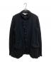 COMME des GARCONS SHIRT（コムデギャルソンシャツ）の古着「wool nylon thin serge garment treated/ウール縮絨 袖ニット 4ボタン ジャケット　FN-J505」｜ブラック