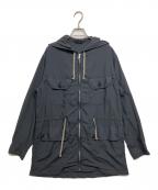 COMME des GARCONS HOMME DEUXコムデギャルソン オム ドゥ）の古着「製品染ポリエステルブロードミリタリーパーカー　DQ-B044」｜グレー