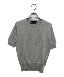 COMME des GARCONS（コムデギャルソン）の古着「半袖ラメニット」｜シルバー