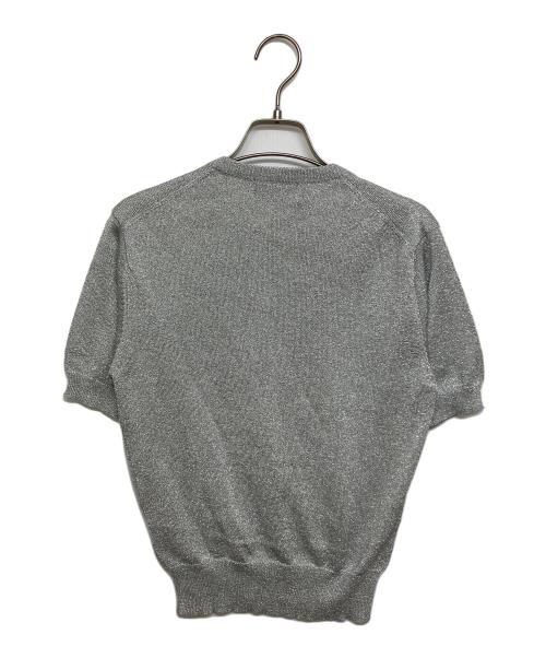 COMME des GARCONS（コムデギャルソン）COMME des GARCONS (コムデギャルソン) 半袖ラメニット シルバー サイズ:実寸参照の古着・服飾アイテム
