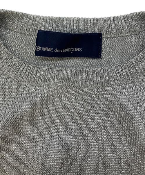 COMME des GARCONS（コムデギャルソン）COMME des GARCONS (コムデギャルソン) 半袖ラメニット シルバー サイズ:実寸参照の古着・服飾アイテム