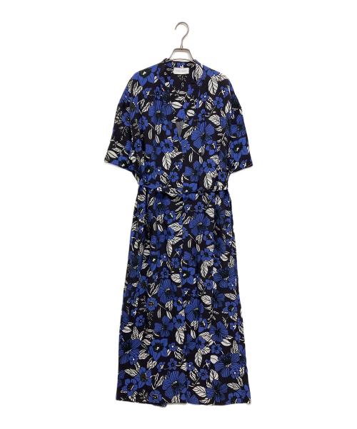 christian wijnants（クリスチャン ワイナンツ）christian wijnants (クリスチャン ワイナンツ) 花柄ワンピース ネイビー×ブルー サイズ:SIZE36の古着・服飾アイテム