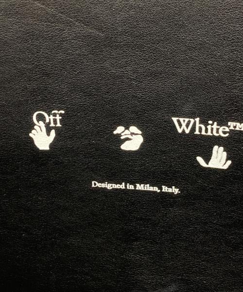 OFFWHITE（オフホワイト）OFFWHITE (オフホワイト) レザー ポーチ付き  ハンドバック ホワイト×ブラック サイズ:実寸サイズを参照くださいの古着・服飾アイテム