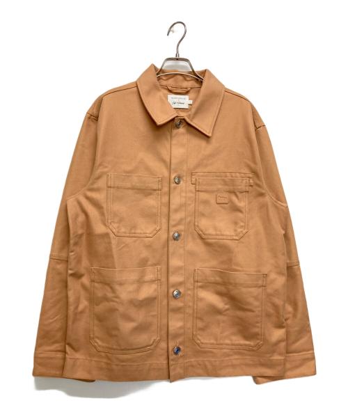 maison kitsune（メゾンキツネ）maison kitsune (メゾンキツネ) ワークカバーオール ベージュ サイズ:SIZE Lの古着・服飾アイテム