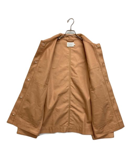 maison kitsune（メゾンキツネ）maison kitsune (メゾンキツネ) ワークカバーオール ベージュ サイズ:SIZE Lの古着・服飾アイテム