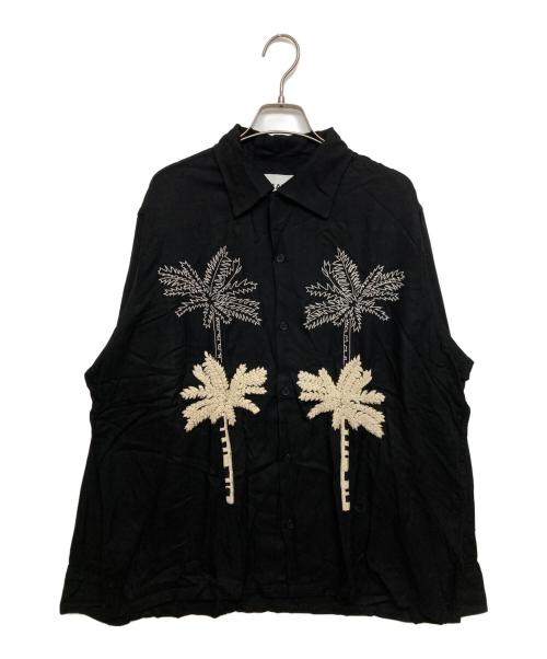 NOMA t.d.（ノーマティーディー）NOMA t.d. (ノーマティーディー) Palm Tree Hand Embroidery LS Shirt　N37-EM05 ブラック サイズ:SIZE 4の古着・服飾アイテム