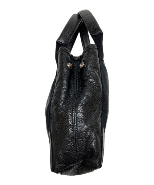 BALENCIAGA（バレンシアガ）BALENCIAGA (バレンシアガ) レザーハンドバッグ ブラック サイズ:実寸参照の古着・服飾アイテム