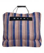 MARNIマルニ）の古着「フラワーカフェ マーケット トートバッグ」｜ネイビー