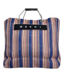 MARNI（マルニ）の古着「フラワーカフェ マーケット トートバッグ」｜ネイビー