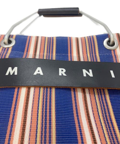 MARNI（マルニ）MARNI (マルニ) フラワーカフェ マーケット トートバッグ ネイビー サイズ:実寸参照の古着・服飾アイテム