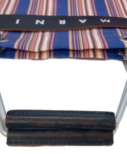MARNI（マルニ）MARNI (マルニ) フラワーカフェ マーケット トートバッグ ネイビー サイズ:実寸参照の古着・服飾アイテム