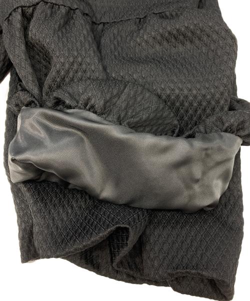 LOUNIE（ルーニー）LOUNIE (ルーニー) ジャガードバルーンスリーブノーカラーコート ブラック サイズ:SIZE 36の古着・服飾アイテム