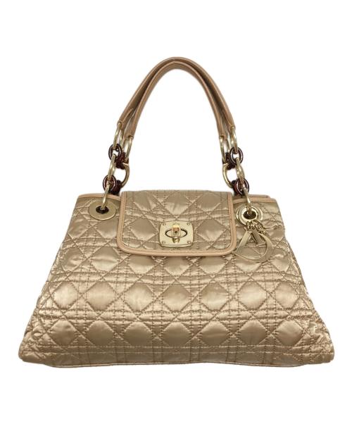 Christian Dior（クリスチャン ディオール）Christian Dior (クリスチャン ディオール) チャーミングロック カナージュ サテン ショルダーバッグ ゴールド サイズ:実寸サイズを参照くださいの古着・服飾アイテム