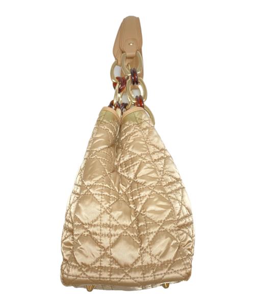 Christian Dior（クリスチャン ディオール）Christian Dior (クリスチャン ディオール) チャーミングロック カナージュ サテン ショルダーバッグ ゴールド サイズ:実寸サイズを参照くださいの古着・服飾アイテム