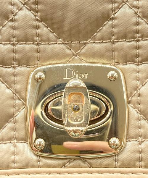 Christian Dior（クリスチャン ディオール）Christian Dior (クリスチャン ディオール) チャーミングロック カナージュ サテン ショルダーバッグ ゴールド サイズ:実寸サイズを参照くださいの古着・服飾アイテム