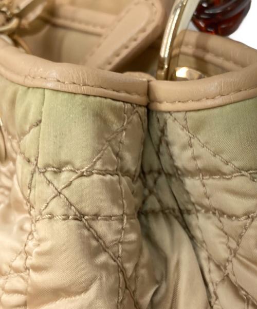 Christian Dior（クリスチャン ディオール）Christian Dior (クリスチャン ディオール) チャーミングロック カナージュ サテン ショルダーバッグ ゴールド サイズ:実寸サイズを参照くださいの古着・服飾アイテム