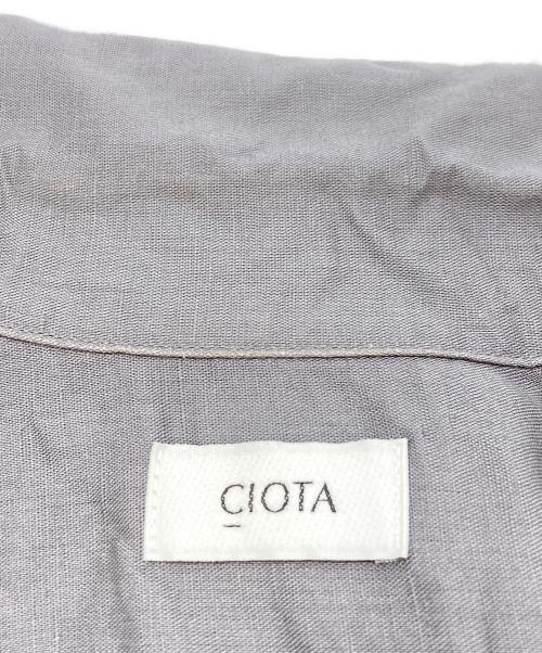 CIOTA（シオタ）CIOTA (シオタ) フレンチリネンス ビンコットン オープンカラーシャツ SHLM-112-CL グレー サイズ:SIZE 4の古着・服飾アイテム