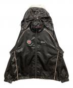 SUPREMEシュプリーム）の古着「Satin Hooded Track Jacket」｜ブラック