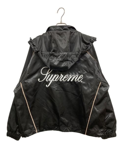 SUPREME（シュプリーム）Supreme (シュプリーム) Satin Hooded Track Jacket ブラック サイズ:SIZE Sの古着・服飾アイテム