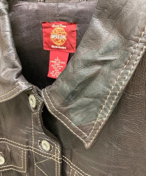 GAP（ギャップ）GAP (ギャップ) オールドレザートラッカージャケット ブラウン サイズ:SIZE Lの古着・服飾アイテム