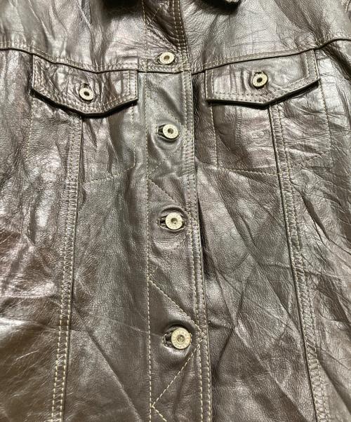 GAP（ギャップ）GAP (ギャップ) オールドレザートラッカージャケット ブラウン サイズ:SIZE Lの古着・服飾アイテム