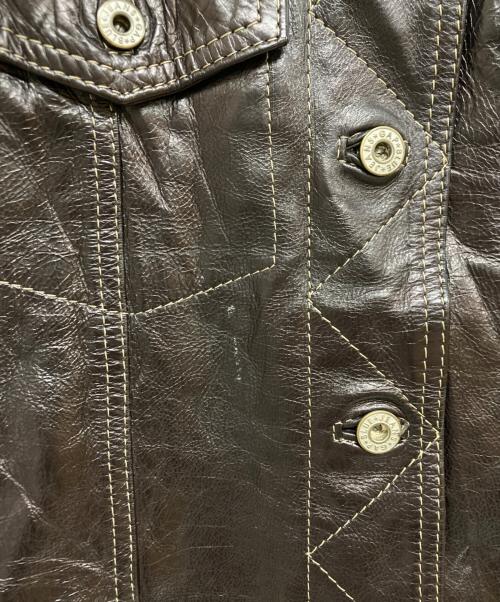 GAP（ギャップ）GAP (ギャップ) オールドレザートラッカージャケット ブラウン サイズ:SIZE Lの古着・服飾アイテム
