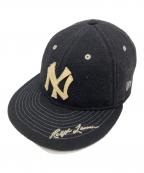 New Era×POLO RALPH LAURENニューエラ×ポロ・ラルフローレン）の古着「クーパーズタウン ニューヨーク・ヤンキース キャップ」｜ブラック