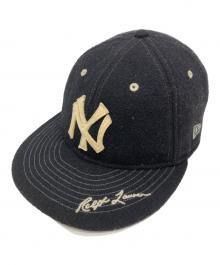 New Era×POLO RALPH LAUREN（ニューエラ×ポロ・ラルフローレン）の古着「クーパーズタウン ニューヨーク・ヤンキース キャップ」｜ブラック