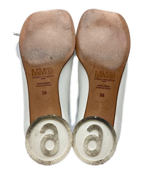 MM6 Maison Margiela（エムエムシックスメゾンマルジェラ）MM6 Maison Margiela (エムエムシックスメゾンマルジェラ) BALLET SHOE ホワイト サイズ:SIZE36の古着・服飾アイテム
