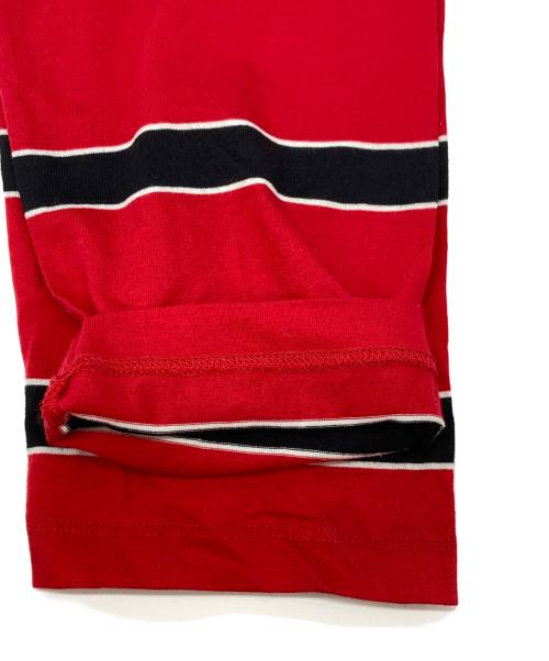 CELINE（セリーヌ）CELINE (セリーヌ) Loose T-Shirt in Cotton Jersey /ルーズ長袖Tシャツ RX077671Q.FZT4 ホワイト×レッド サイズ:SIZE Lの古着・服飾アイテム