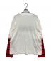 CELINE (セリーヌ) Loose T-Shirt in Cotton Jersey /ルーズ長袖Tシャツ RX077671Q.FZT4 ホワイト×レッド サイズ:SIZE L：45000円