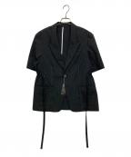 STUDIOUSステュディオス）の古着「Half Sleeve Summer Wool Jacket/ハーフスリーブサマーウールジャケット 125453001」｜グレー