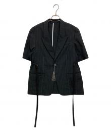 STUDIOUS（ステュディオス）の古着「Half Sleeve Summer Wool Jacket/ハーフスリーブサマーウールジャケット 125453001」｜グレー