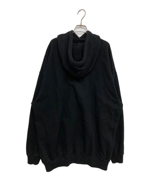 BALENCIAGA（バレンシアガ）BALENCIAGA (バレンシアガ) BB PIXEL HOODIE/ピクセルBBロゴ 裏起毛 スウェットプルオーバーパーカー TS49 578135 ブラック サイズ:SIZE Lの古着・服飾アイテム