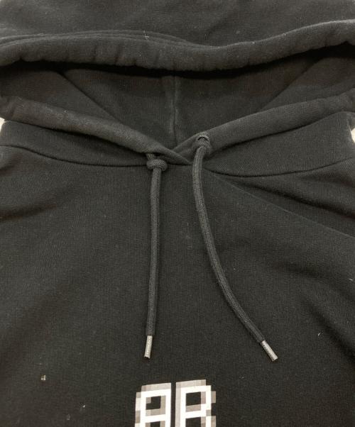 BALENCIAGA（バレンシアガ）BALENCIAGA (バレンシアガ) BB PIXEL HOODIE/ピクセルBBロゴ 裏起毛 スウェットプルオーバーパーカー TS49 578135 ブラック サイズ:SIZE Lの古着・服飾アイテム